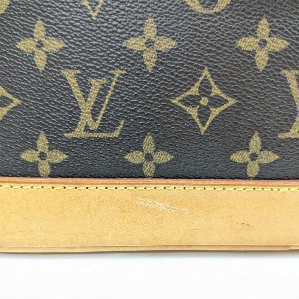 Louis Vuitton Monogram Canvas Satchel with Tan Leather Handles - Picture 7 of 13